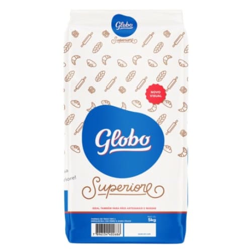 Farinha de Trigo Superiore Globo 5Kg Embalagem de Papel - 1 Unidade